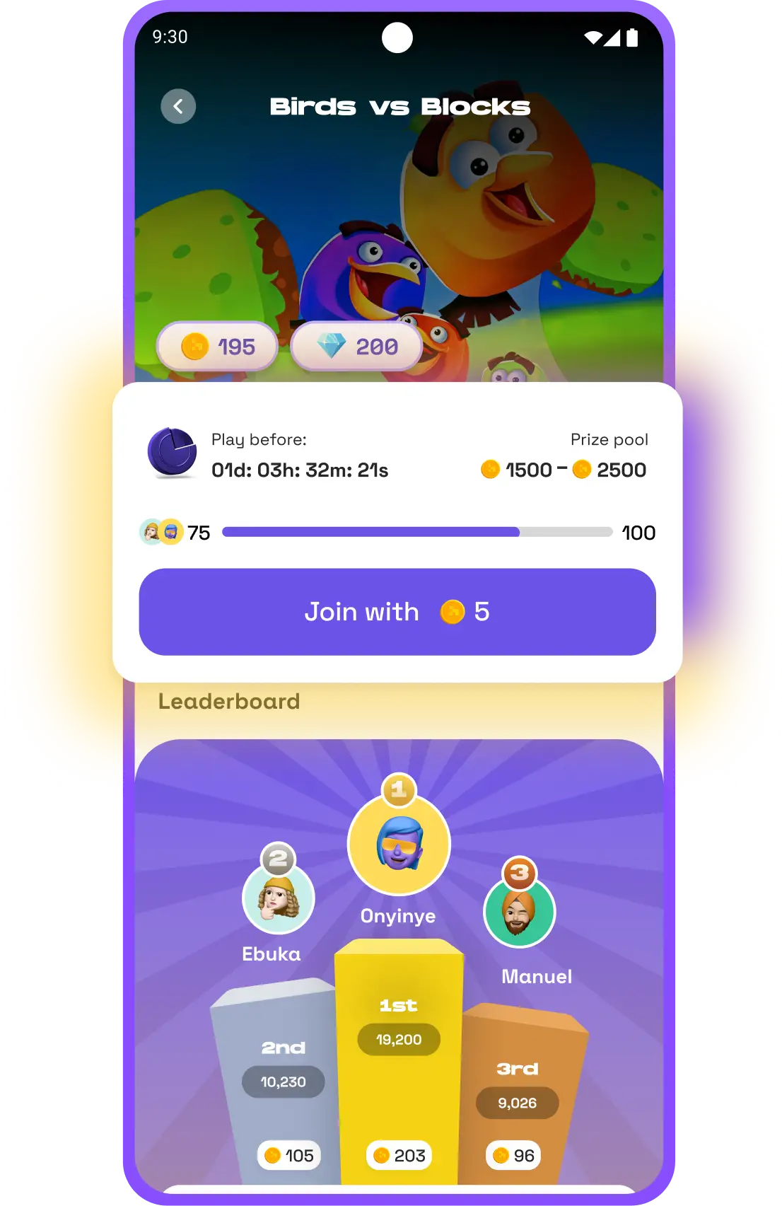 Compete in 1V1 & multiplayer games
